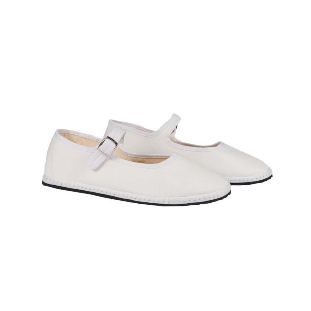 Vibi Venezia white canvas Mary Jane shoes